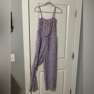 Loft floral wide leg romper size XS NWT